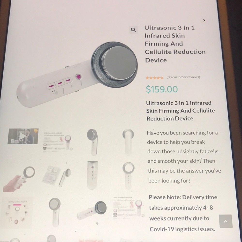 Ultrasonic three in One infrared skin firming and cellulite reduction device